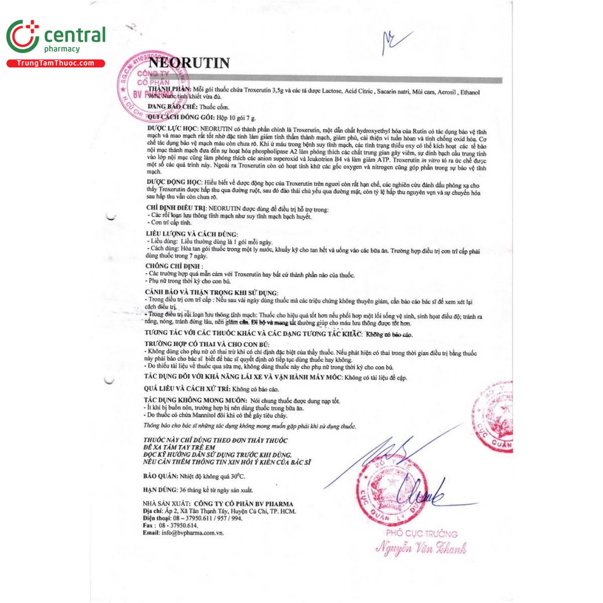 thuoc neorutin 3 5g 4 H2202 thuoc neorutin 3 5g 4 H2202