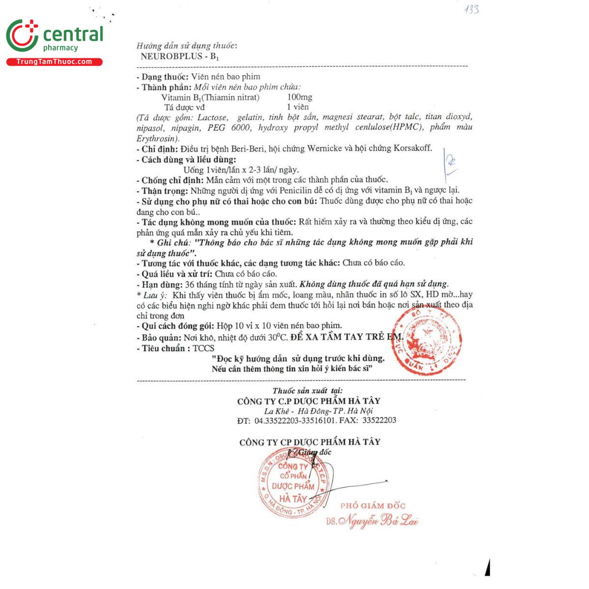 thuoc neurobplus b1 5 N5330 thuoc neurobplus b1 5 N5330