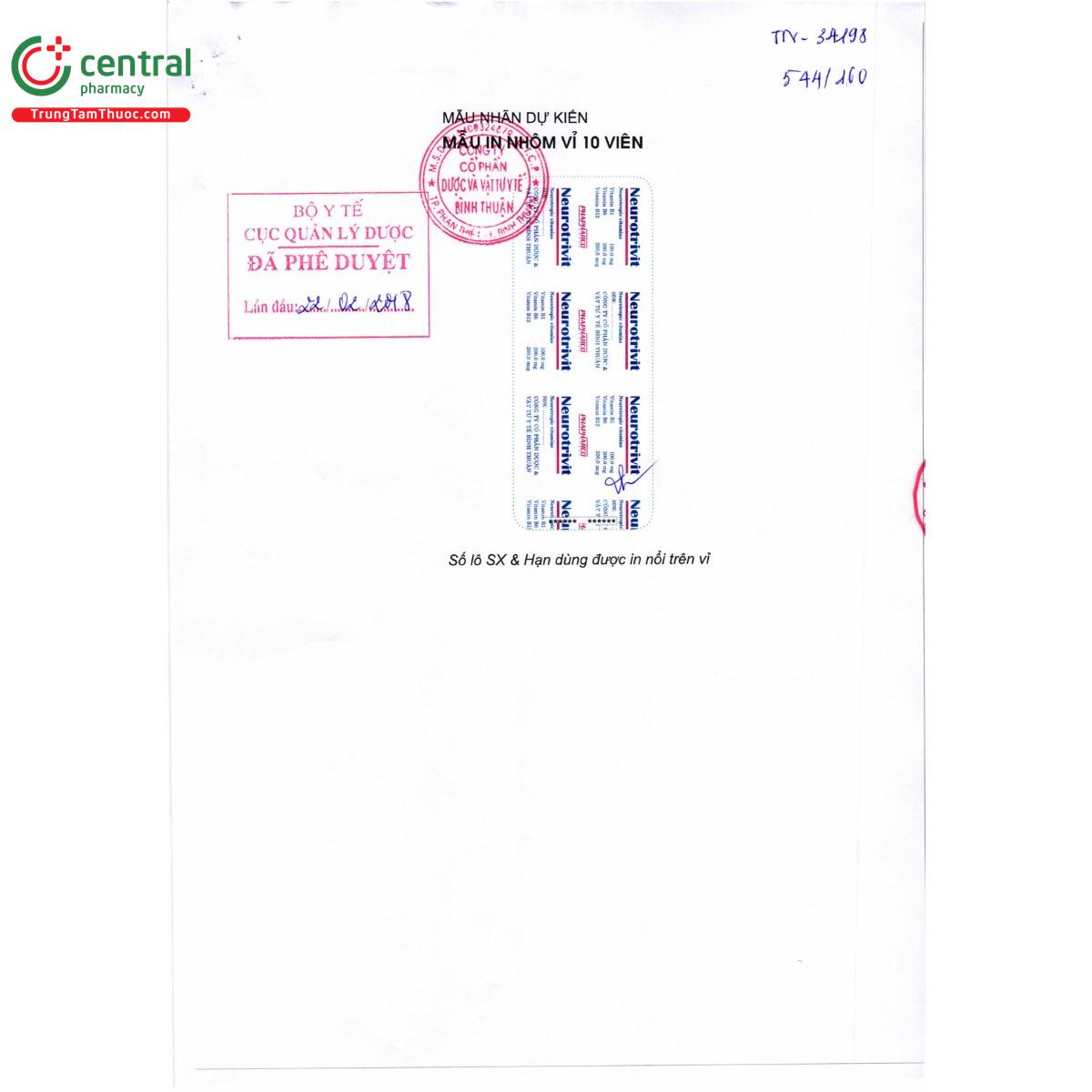 thuoc neurotrivit 3 R7431 thuoc neurotrivit 3 R7431