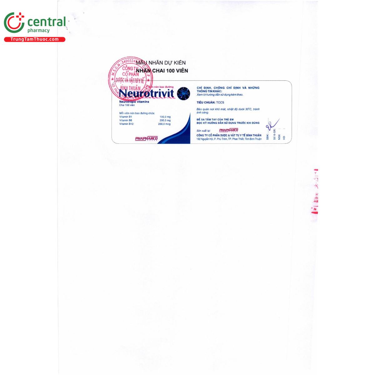 thuoc neurotrivit 6 B0586 thuoc neurotrivit 6 B0586