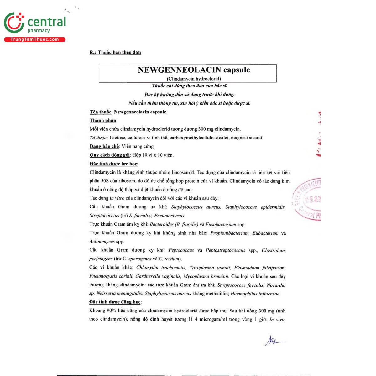 thuoc newgenneolacin cap 300mg 3 K4600 thuoc newgenneolacin cap 300mg 3 K4600