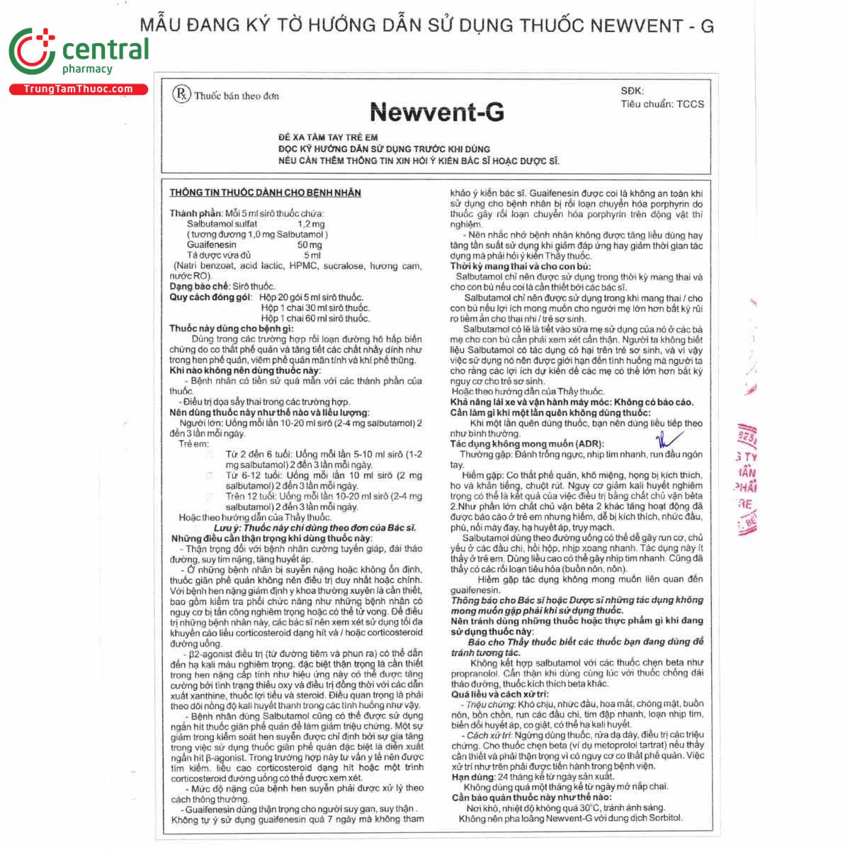 thuoc newvent g 8 H3754 thuoc newvent g 8 H3754