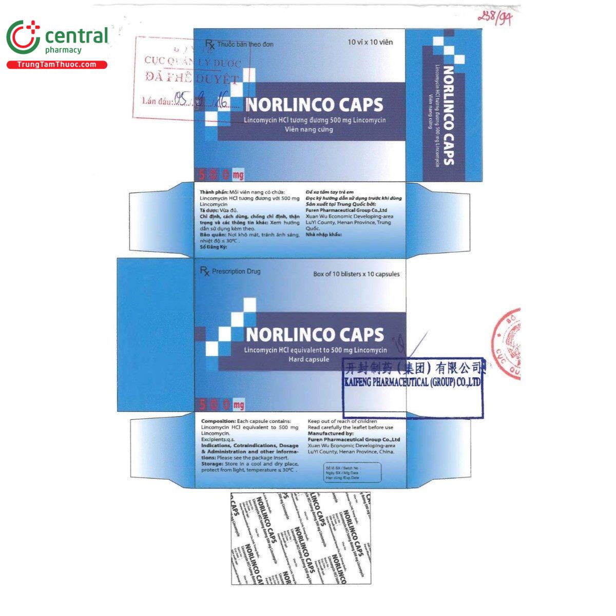 thuoc norlinco caps 500mg 2 H2387 thuoc norlinco caps 500mg 2 H2387