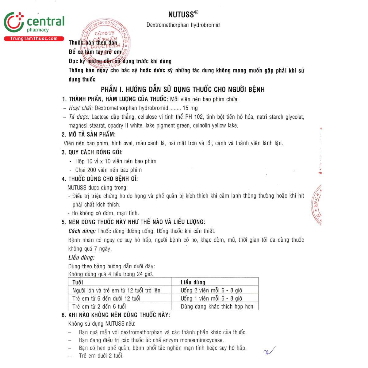 thuoc nutuss 15mg 4 D1431 thuoc nutuss 15mg 4 D1431
