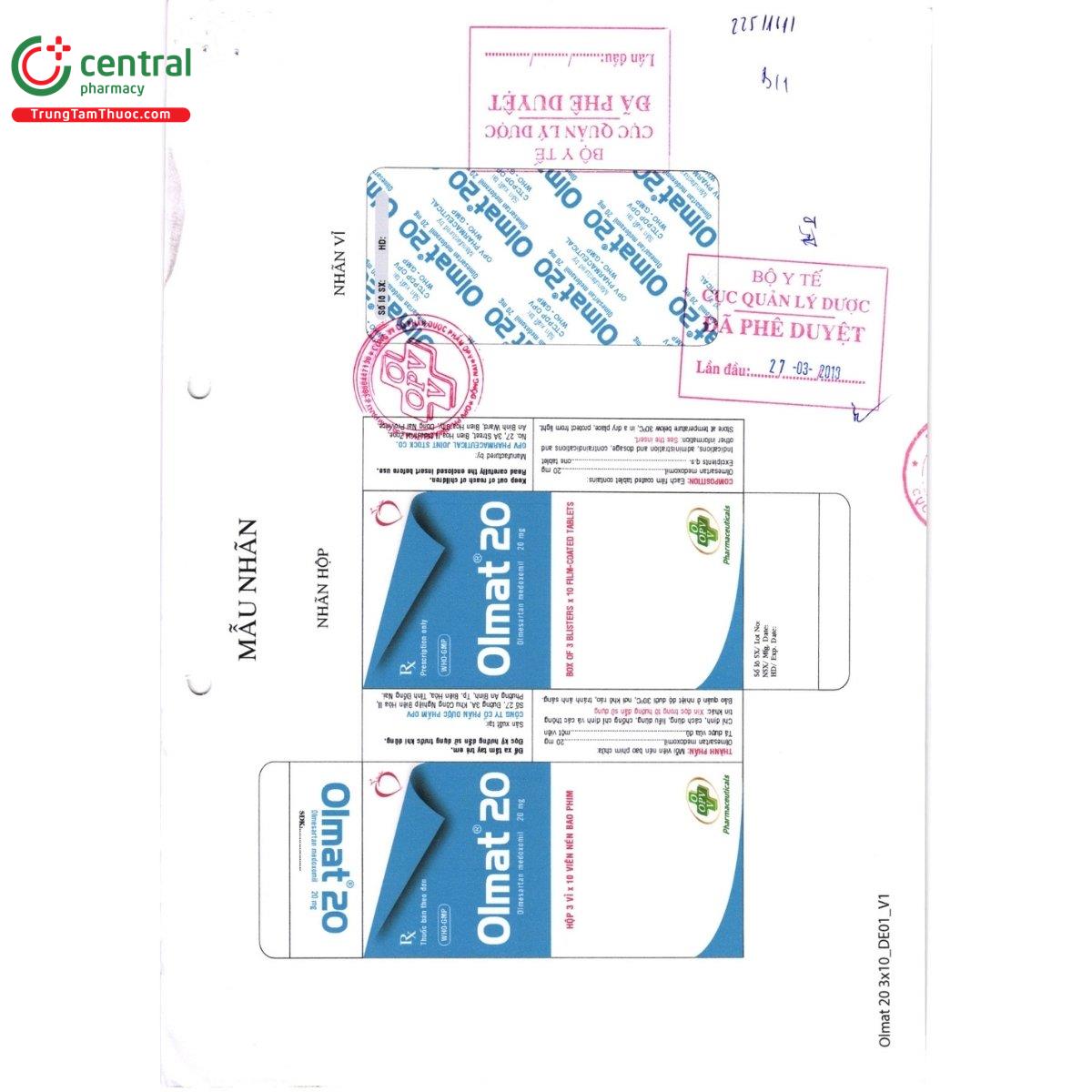 thuoc olmat 20 2 H3768 thuoc olmat 20 2 H3768
