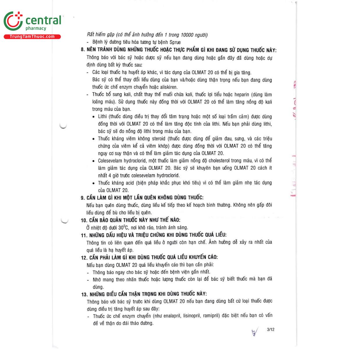 thuoc olmat 20 5 K4845 thuoc olmat 20 5 K4845