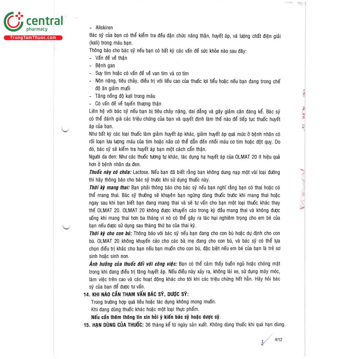 thuoc olmat 20 6 Q6582 thuoc olmat 20 6 Q6582