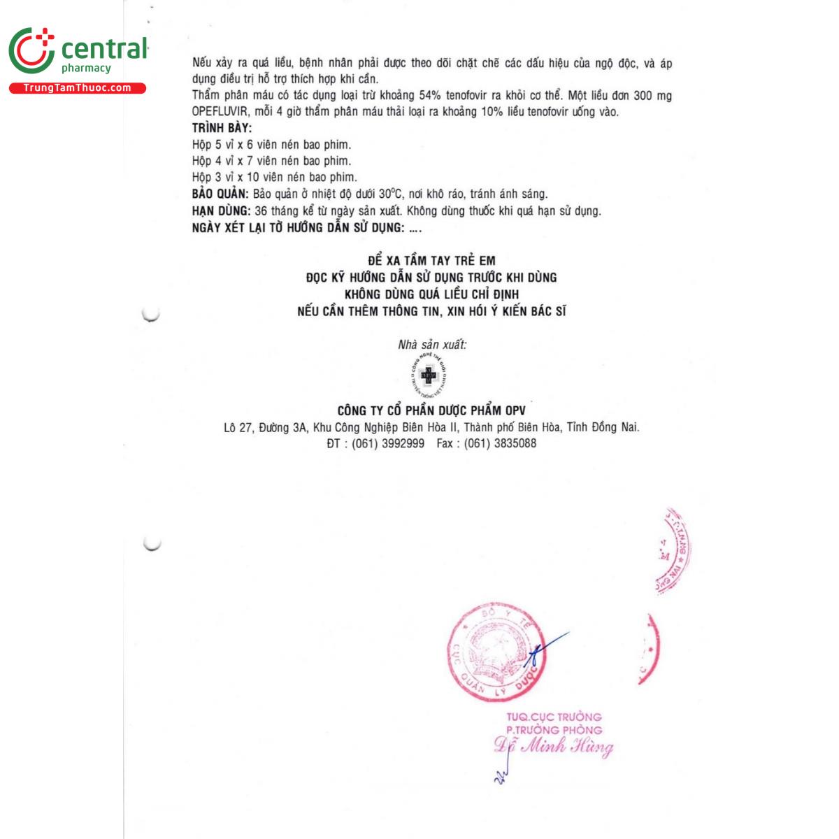 thuoc opefluvir 300mg 6 F2883 thuoc opefluvir 300mg 6 F2883