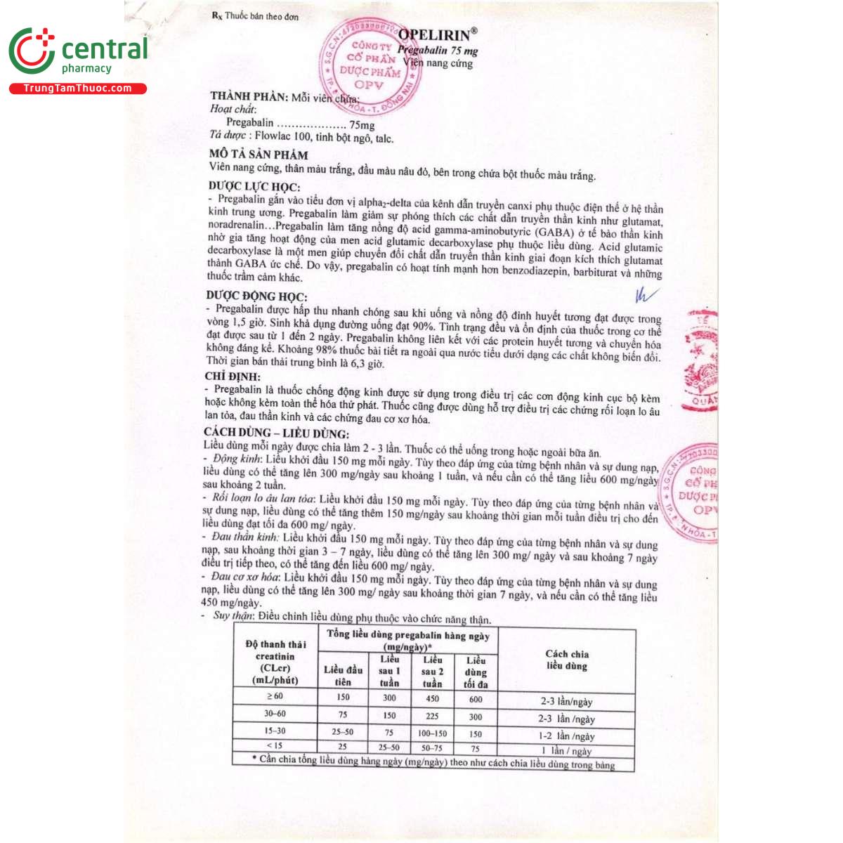 thuoc opelirin 75mg 3 K4243 thuoc opelirin 75mg 3 K4243