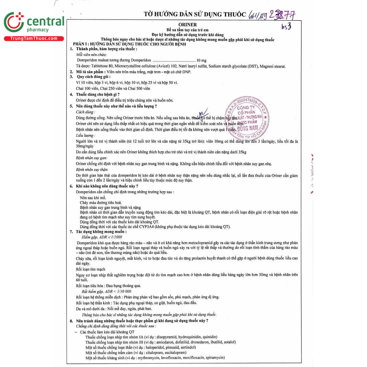 thuoc oriner 10mg 8 V8262 thuoc oriner 10mg 8 V8262