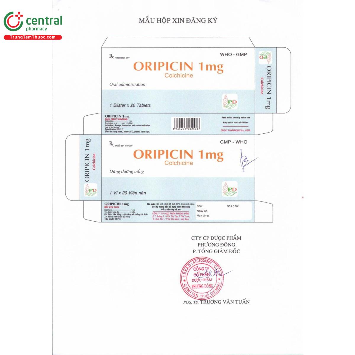 thuoc oripicin 1mg 10 L4278 thuoc oripicin 1mg 10 L4278