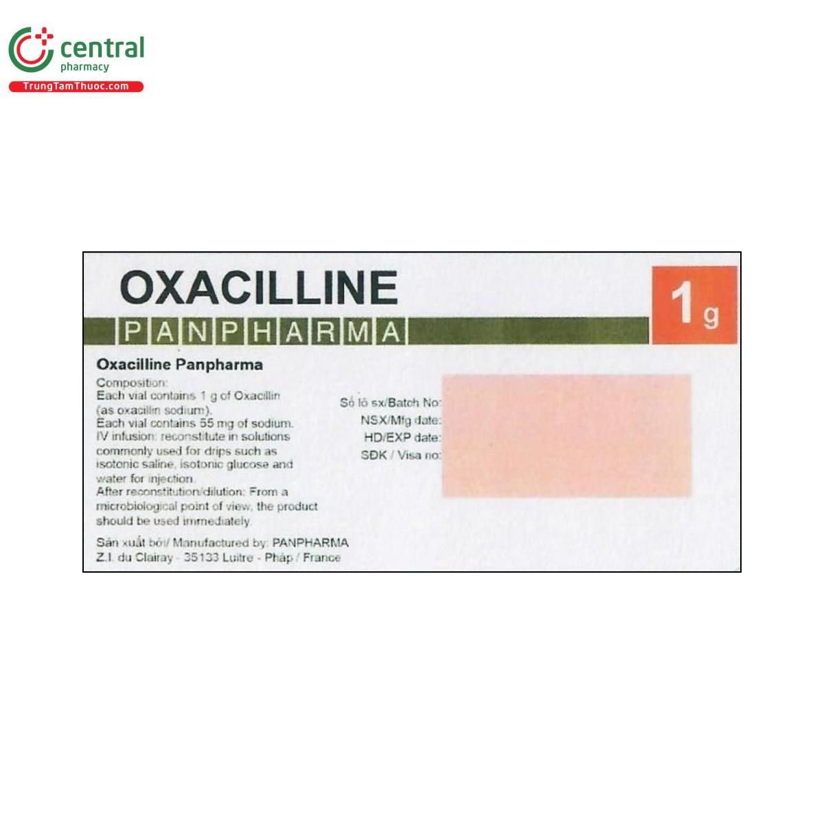 thuoc oxacilline panpharma 1g 1 H2333 thuoc oxacilline panpharma 1g 1 H2333