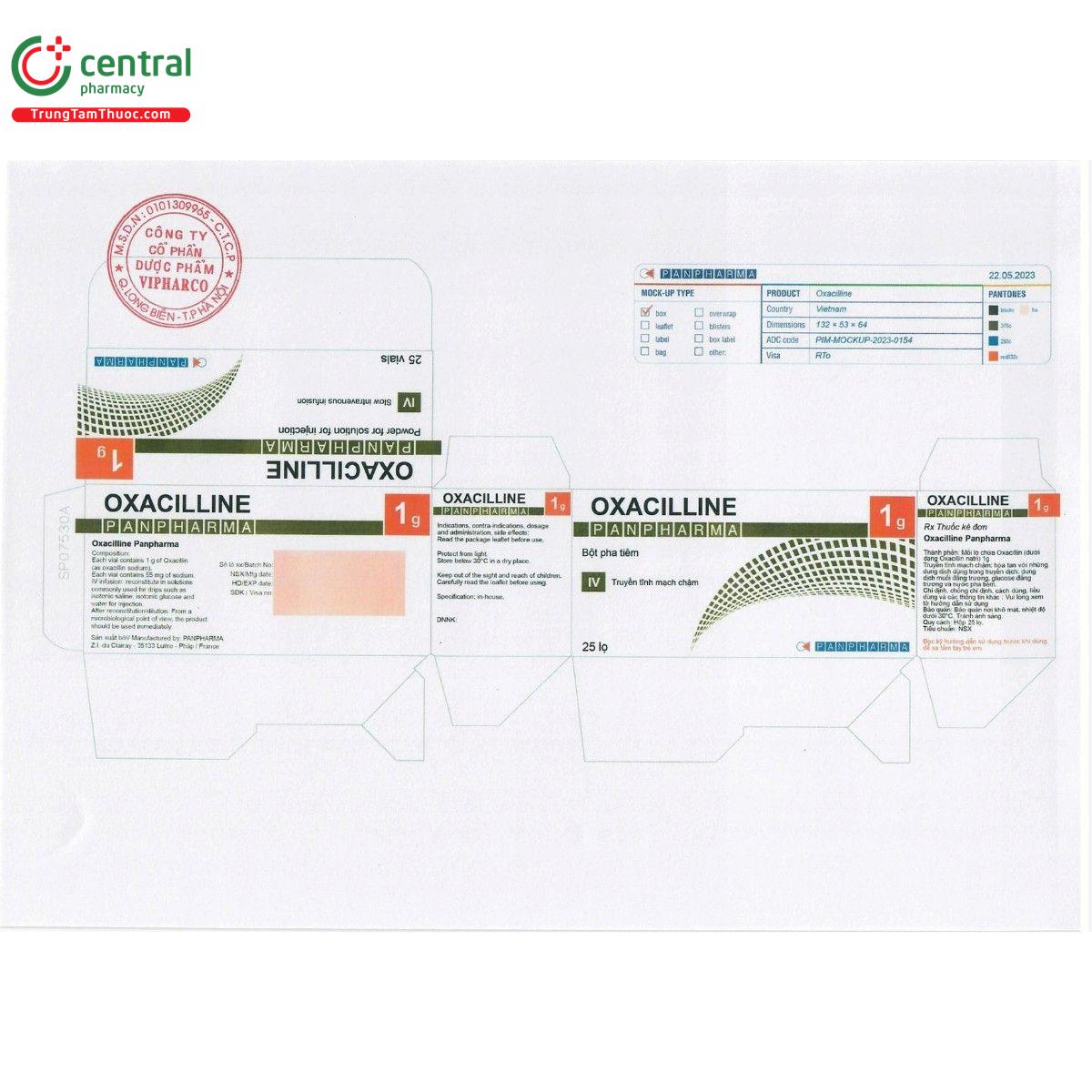 thuoc oxacilline panpharma 1g 3 M5082 thuoc oxacilline panpharma 1g 3 M5082