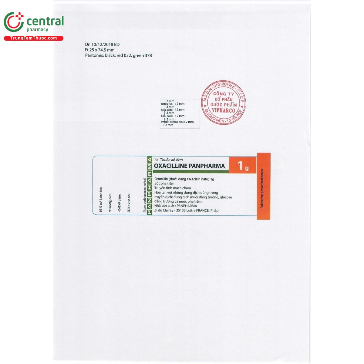 thuoc oxacilline panpharma 1g 5 R7642 thuoc oxacilline panpharma 1g 5 R7642
