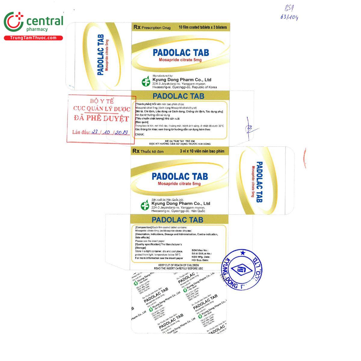 thuoc padolac tab 5mg 2 M4648