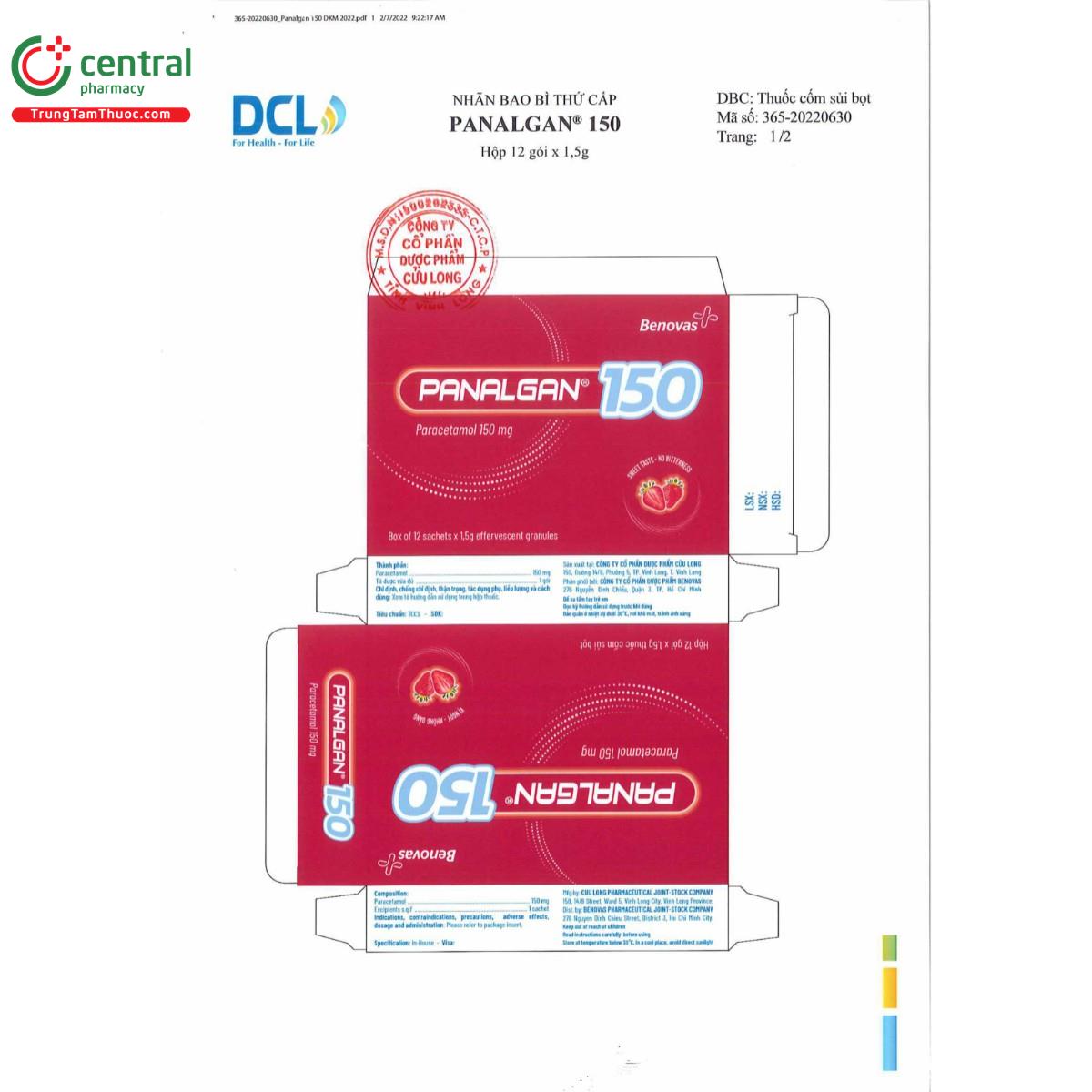 thuoc panalgan 150mg 1 G2506 thuoc panalgan 150mg 1 G2506