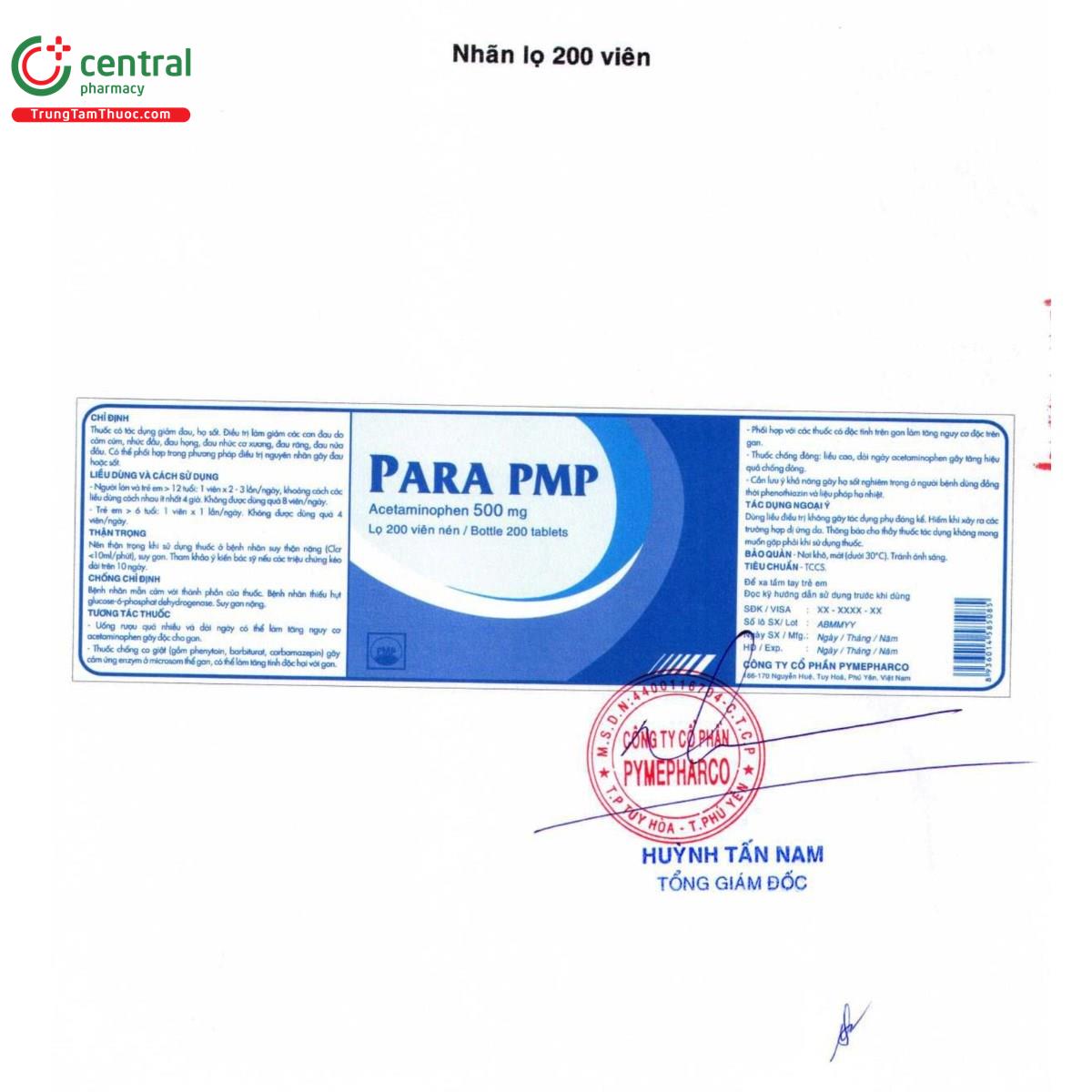 thuoc para pmp 500mg 5 M5151 thuoc para pmp 500mg 5 M5151