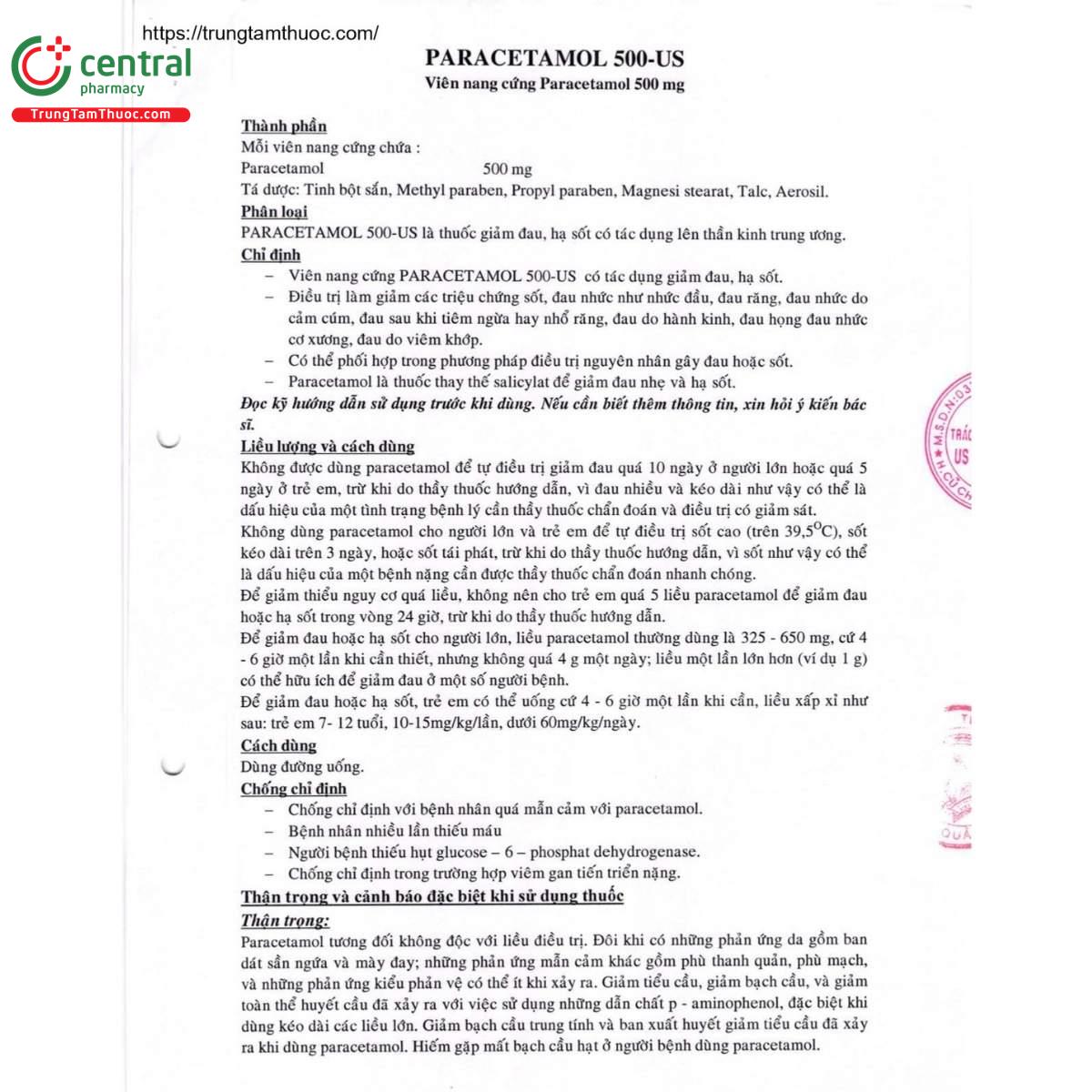 thuoc paracetamol 500 us vien nang cung 3 B0205 thuoc paracetamol 500 us vien nang cung 3 B0205