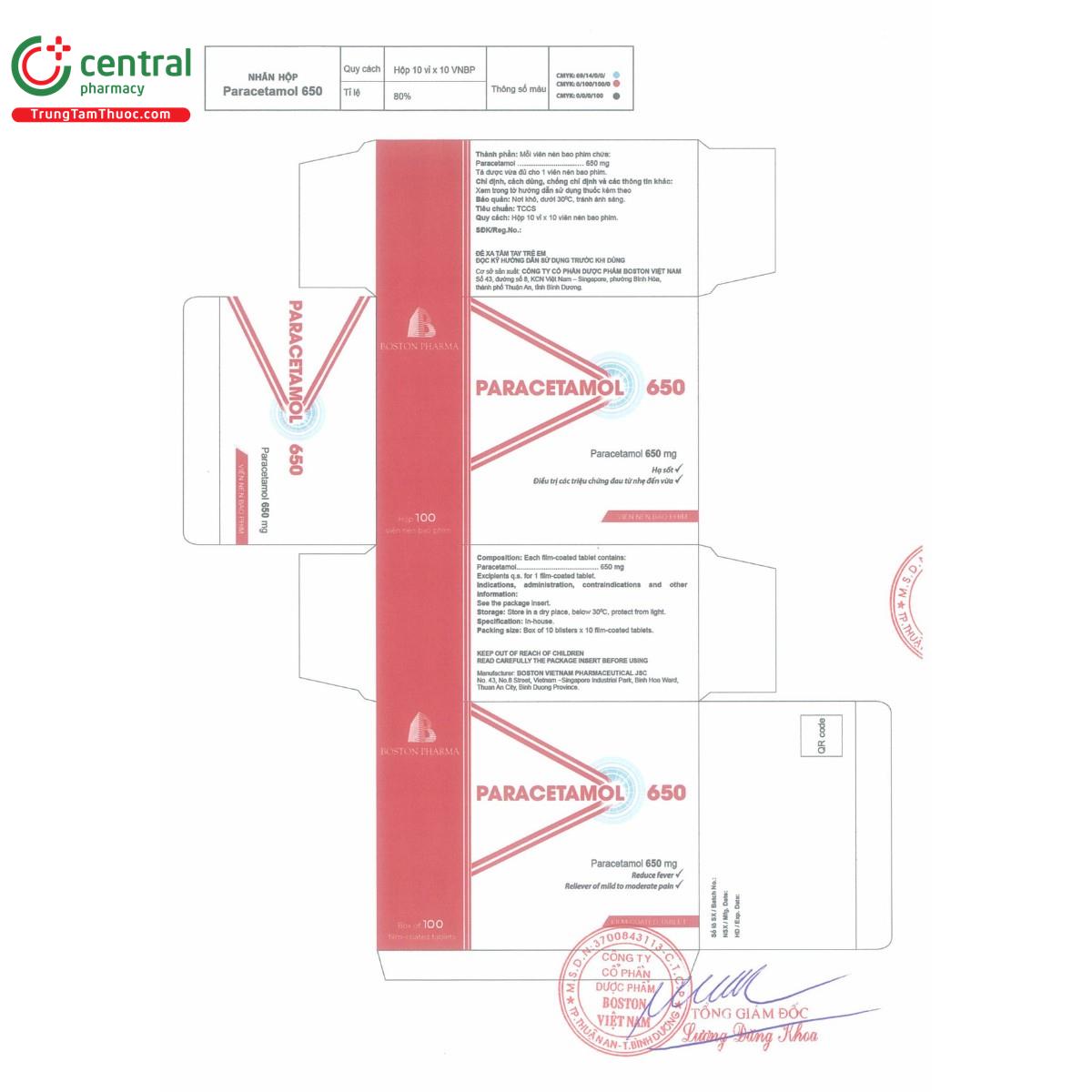 thuoc paracetamol 650 boston 6 D1537
