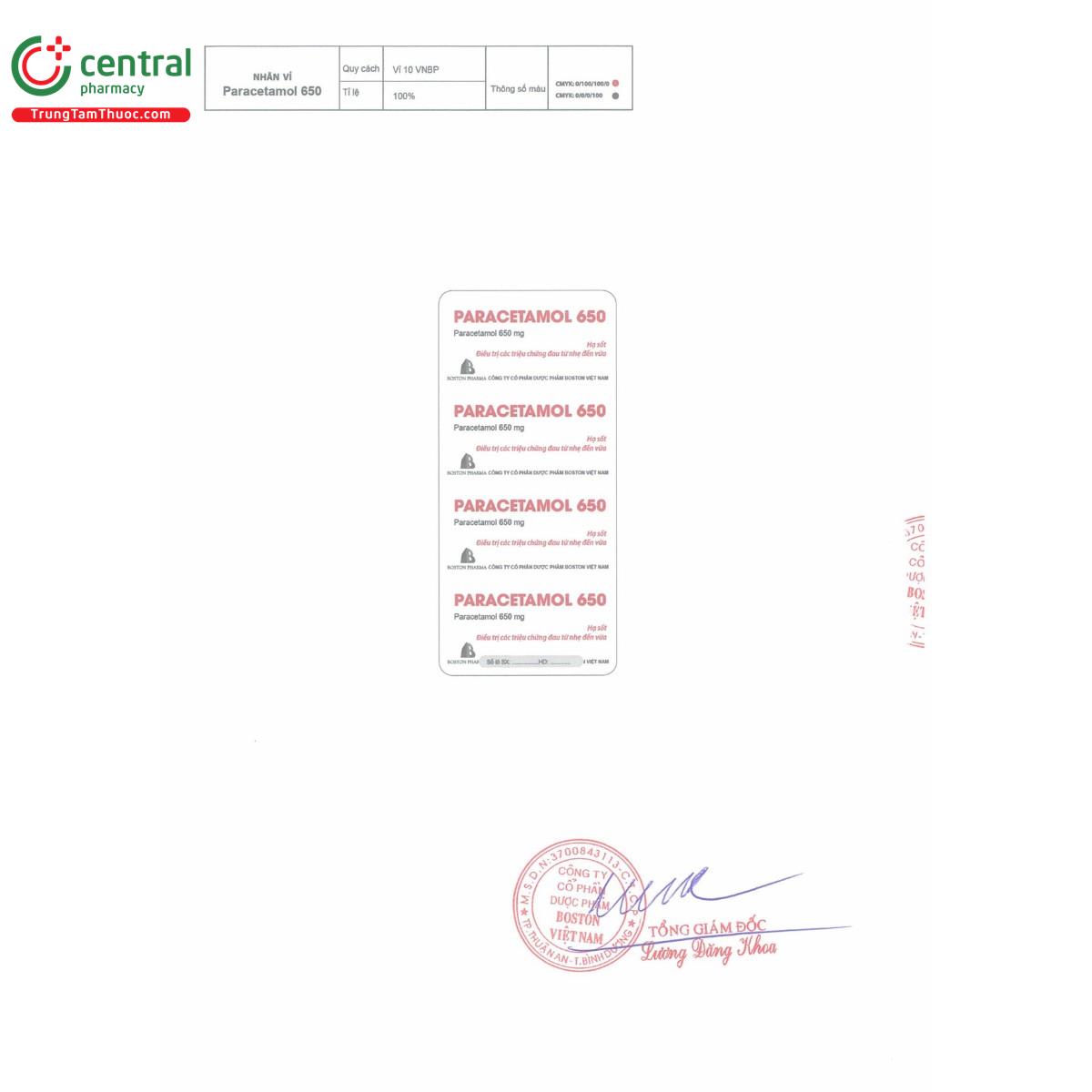 thuoc paracetamol 650 boston 7 P6242
