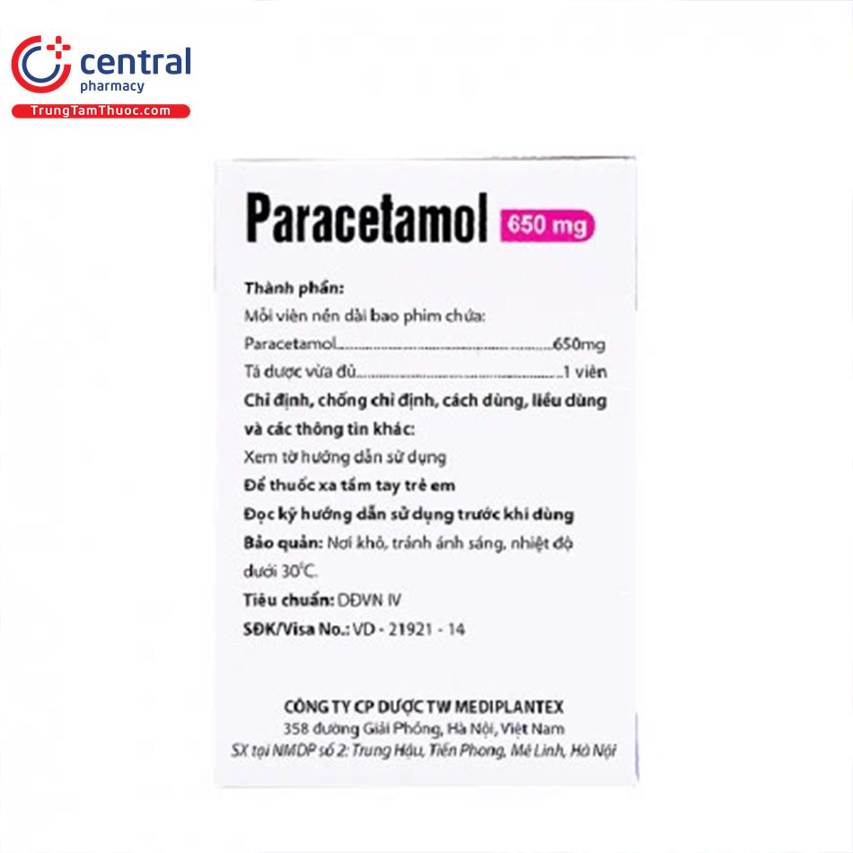 thuoc paracetamol 650 mg mediplantex 5 R7831
