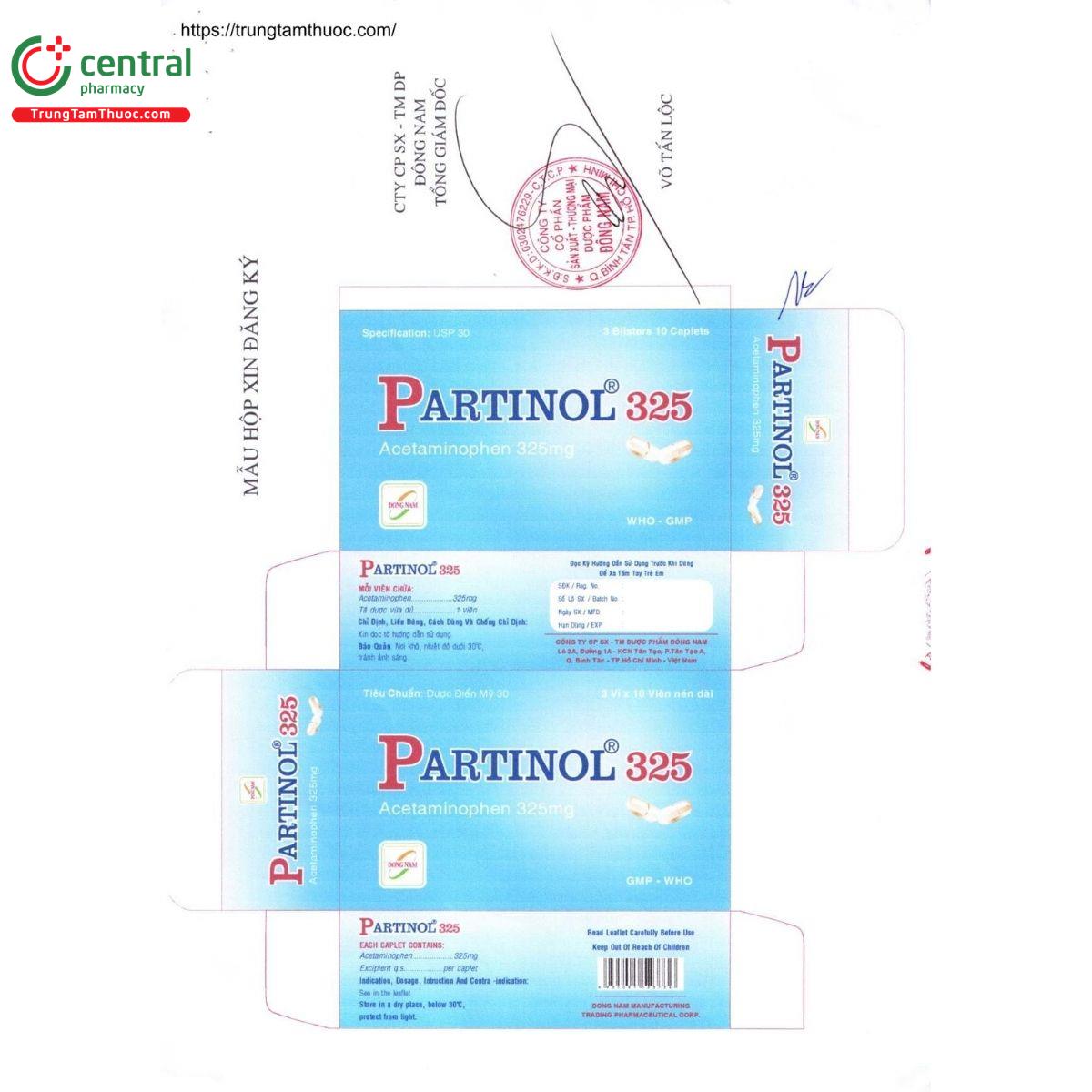 thuoc partinol 325mg 5 T7806 thuoc partinol 325mg 5 T7806