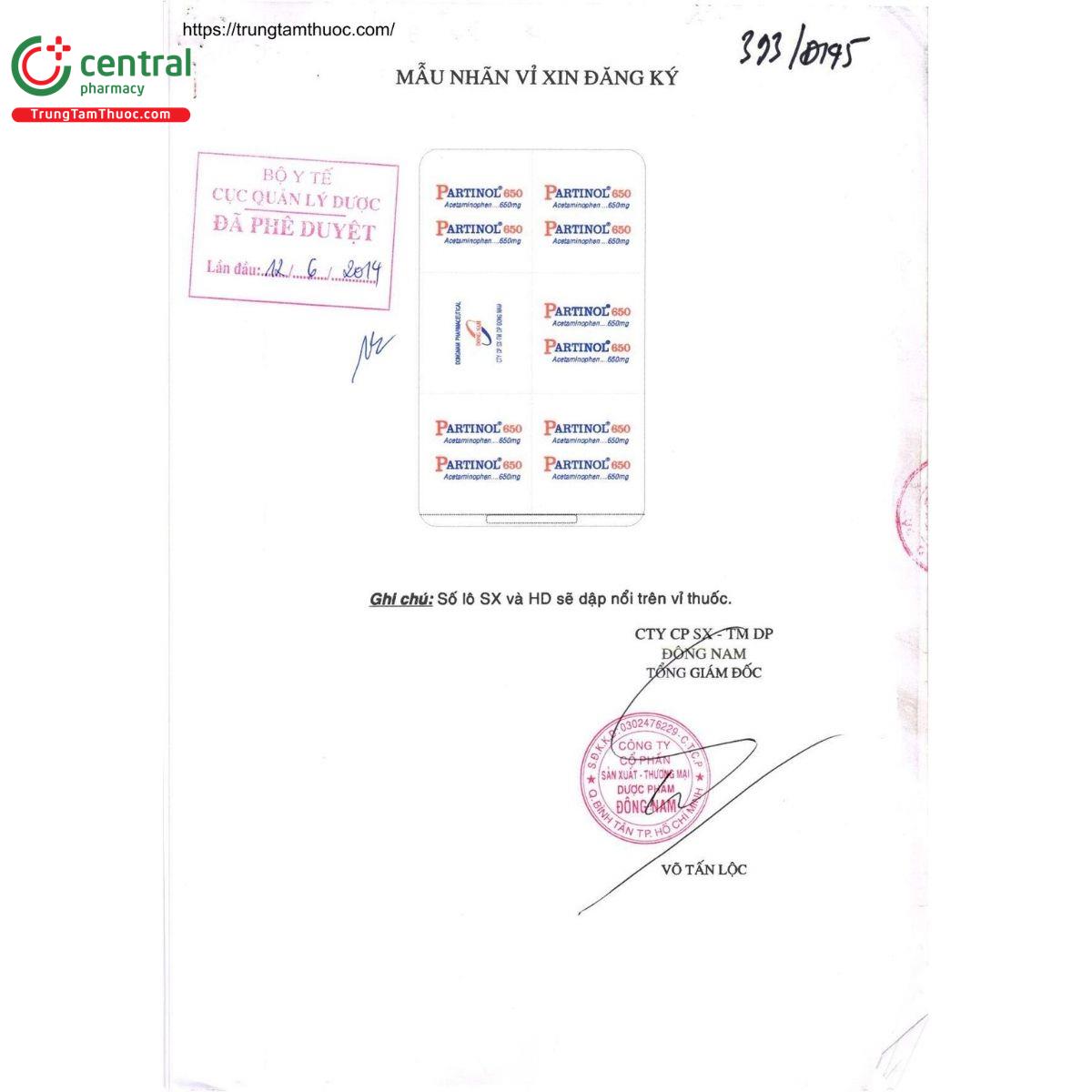 thuoc partinol 650mg 3 F2204 thuoc partinol 650mg 3 F2204
