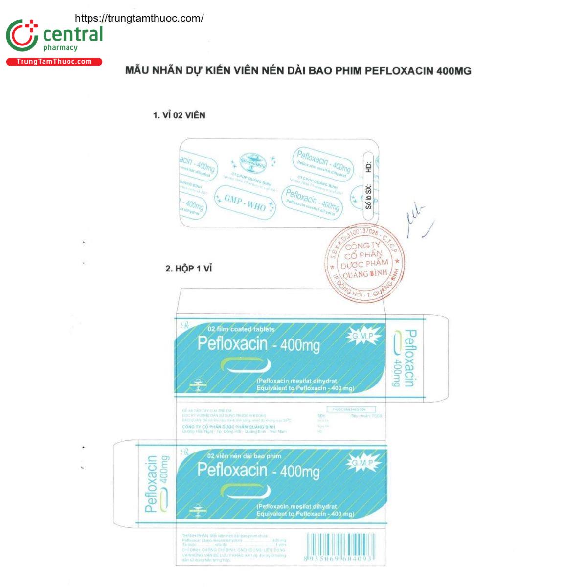 thuoc pefloxacin 400mg quapharco 3 O5261 thuoc pefloxacin 400mg quapharco 3 O5261