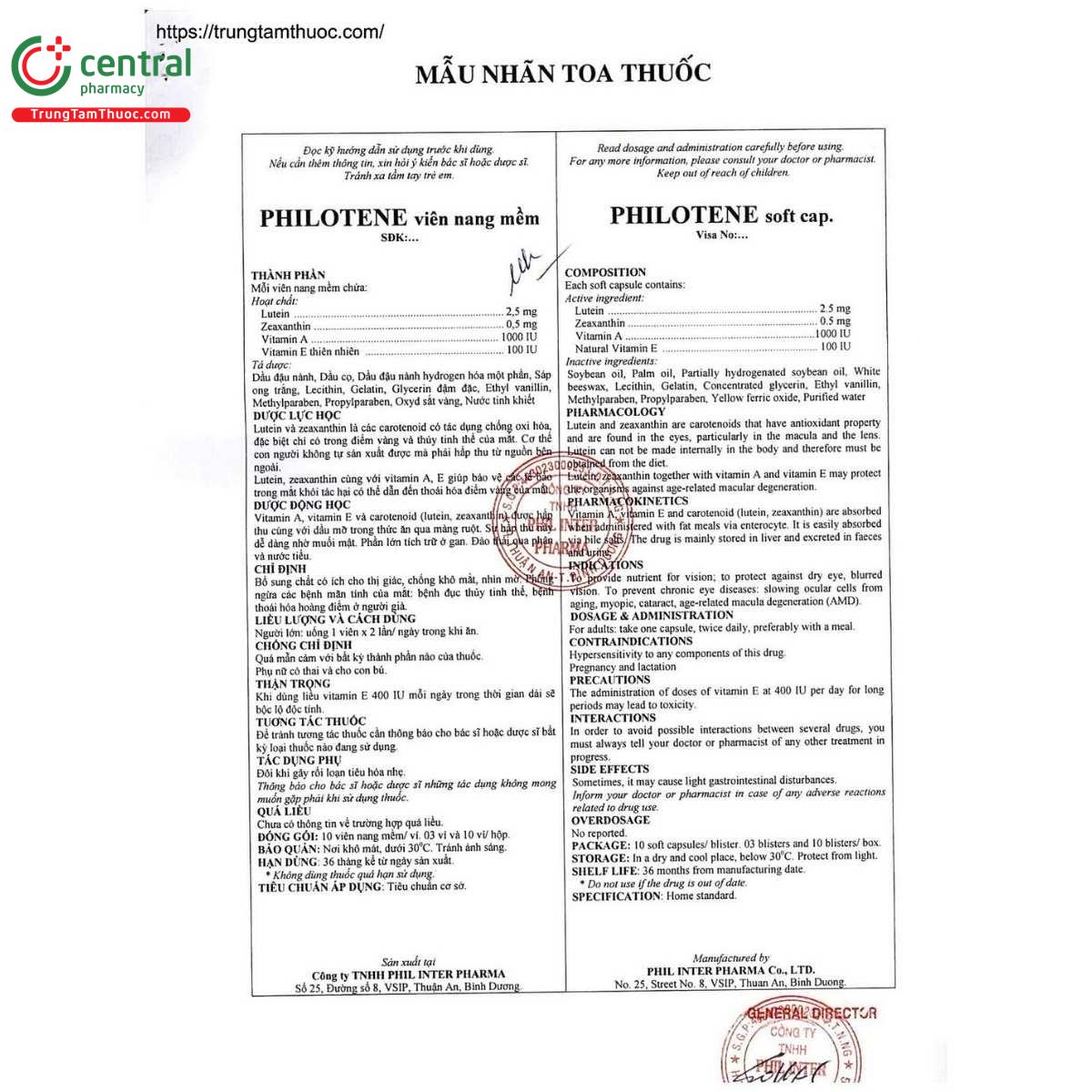 thuoc philotene 6 L4564 thuoc philotene 6 L4564