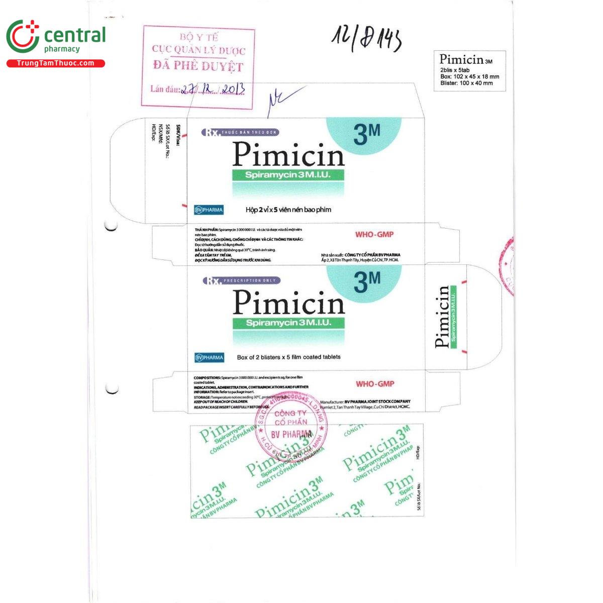 thuoc pimicin 3m 4 E2664 thuoc pimicin 3m 4 E2664
