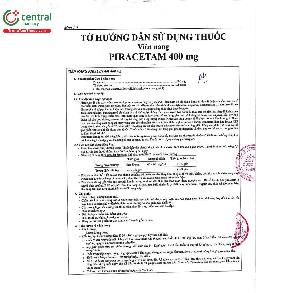 thuoc piracetam 400mg euvipharm 8 F2622 thuoc piracetam 400mg euvipharm 8 F2622