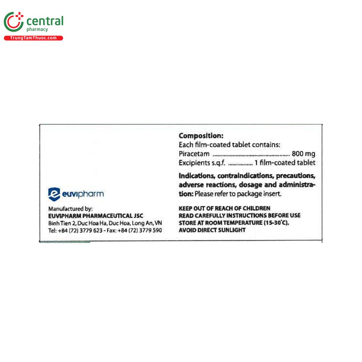 thuoc piracetam 800mg euvipharm 4 M5081 thuoc piracetam 800mg euvipharm 4 M5081