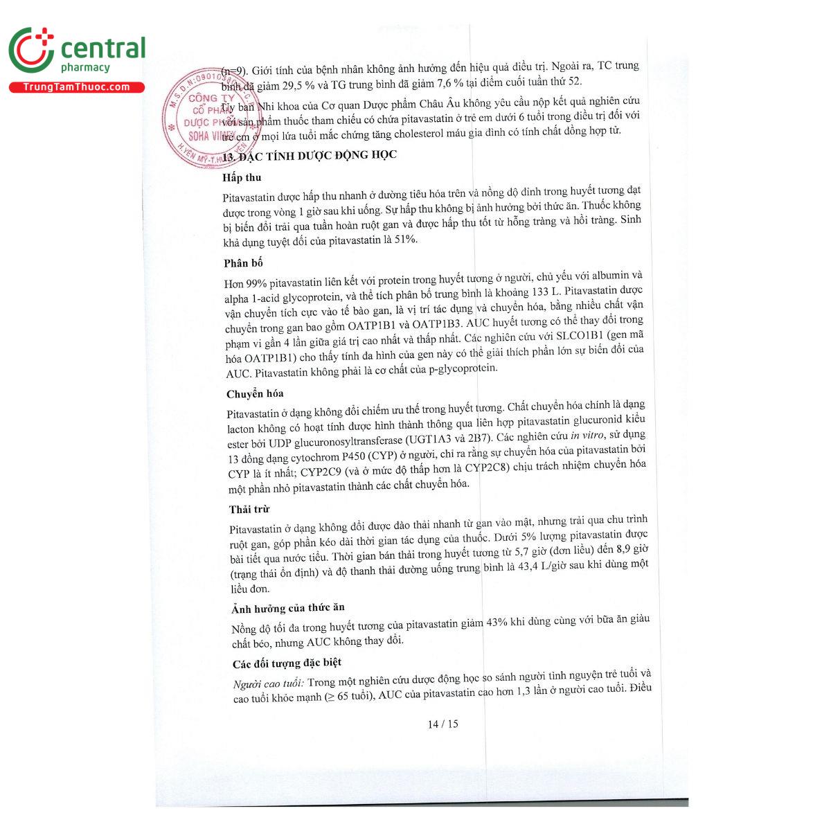 thuoc pitavastatin soha 14 P6602 thuoc pitavastatin soha 14 P6602