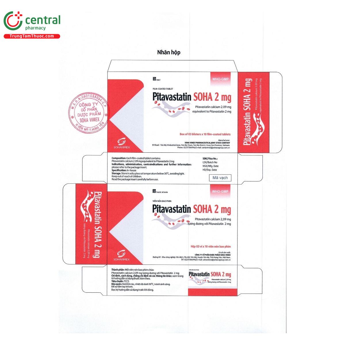 thuoc pitavastatin soha 2 mg 2 B0652 thuoc pitavastatin soha 2 mg 2 B0652