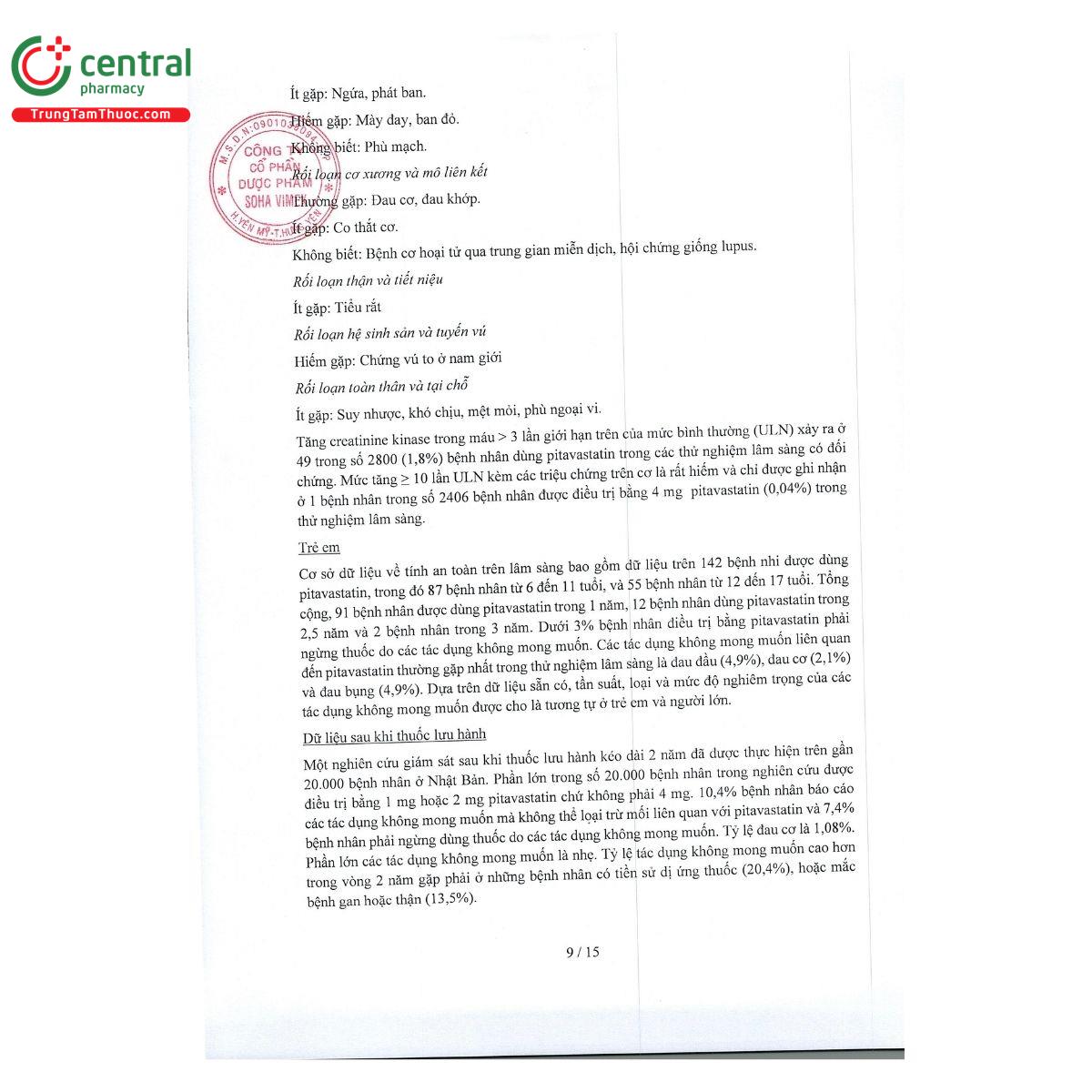 thuoc pitavastatin soha 9 P6258 thuoc pitavastatin soha 9 P6258