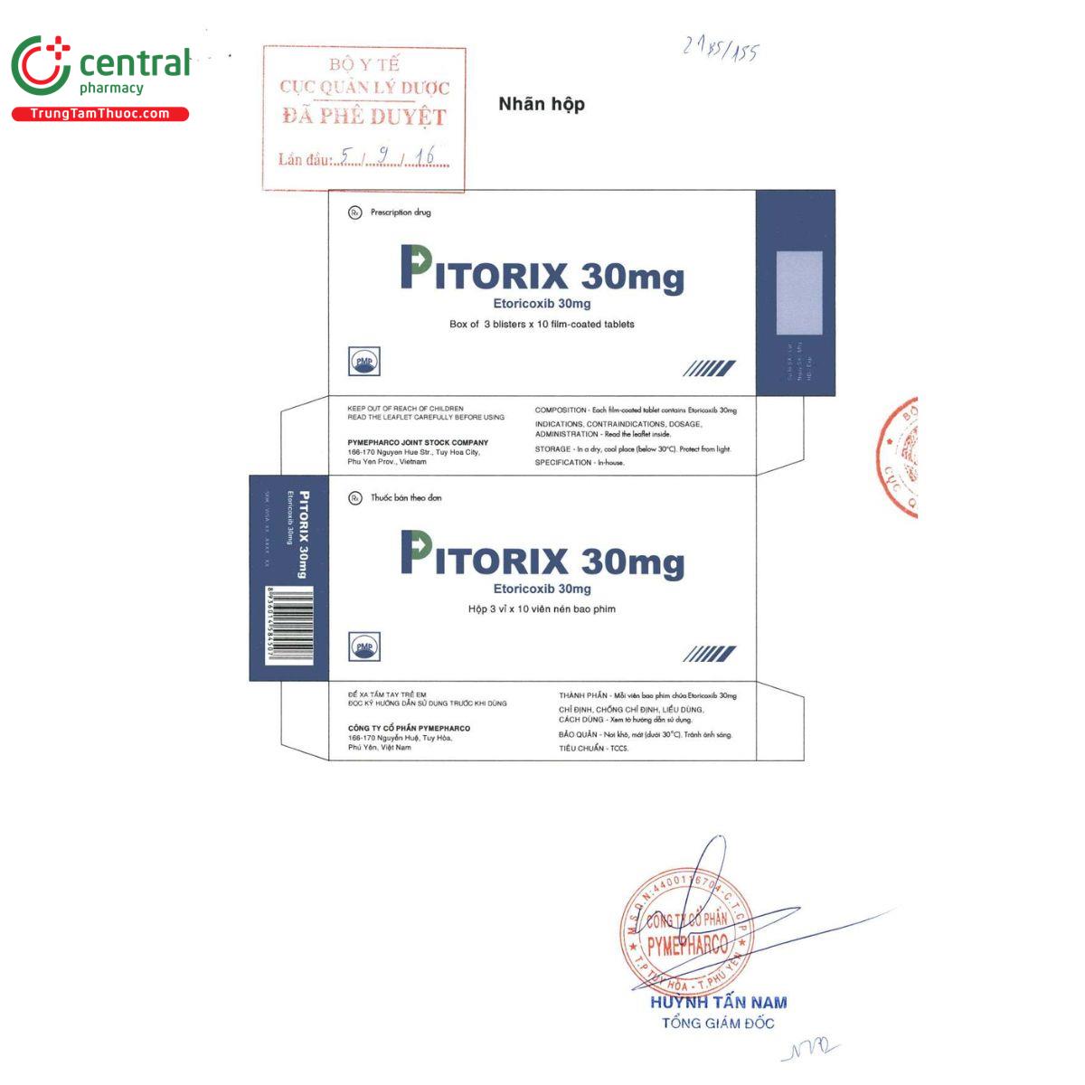 thuoc pitorix 30mg 3 A0140 thuoc pitorix 30mg 3 A0140
