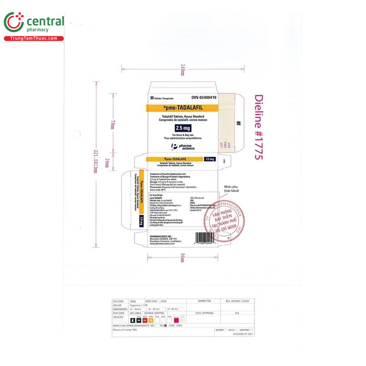 thuoc pms tadalafil 2 5 2 H2176