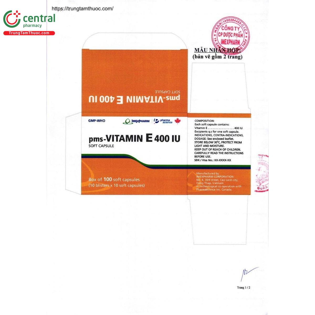 thuoc pms vitamin e 400iu imexpharm 2 O6530
