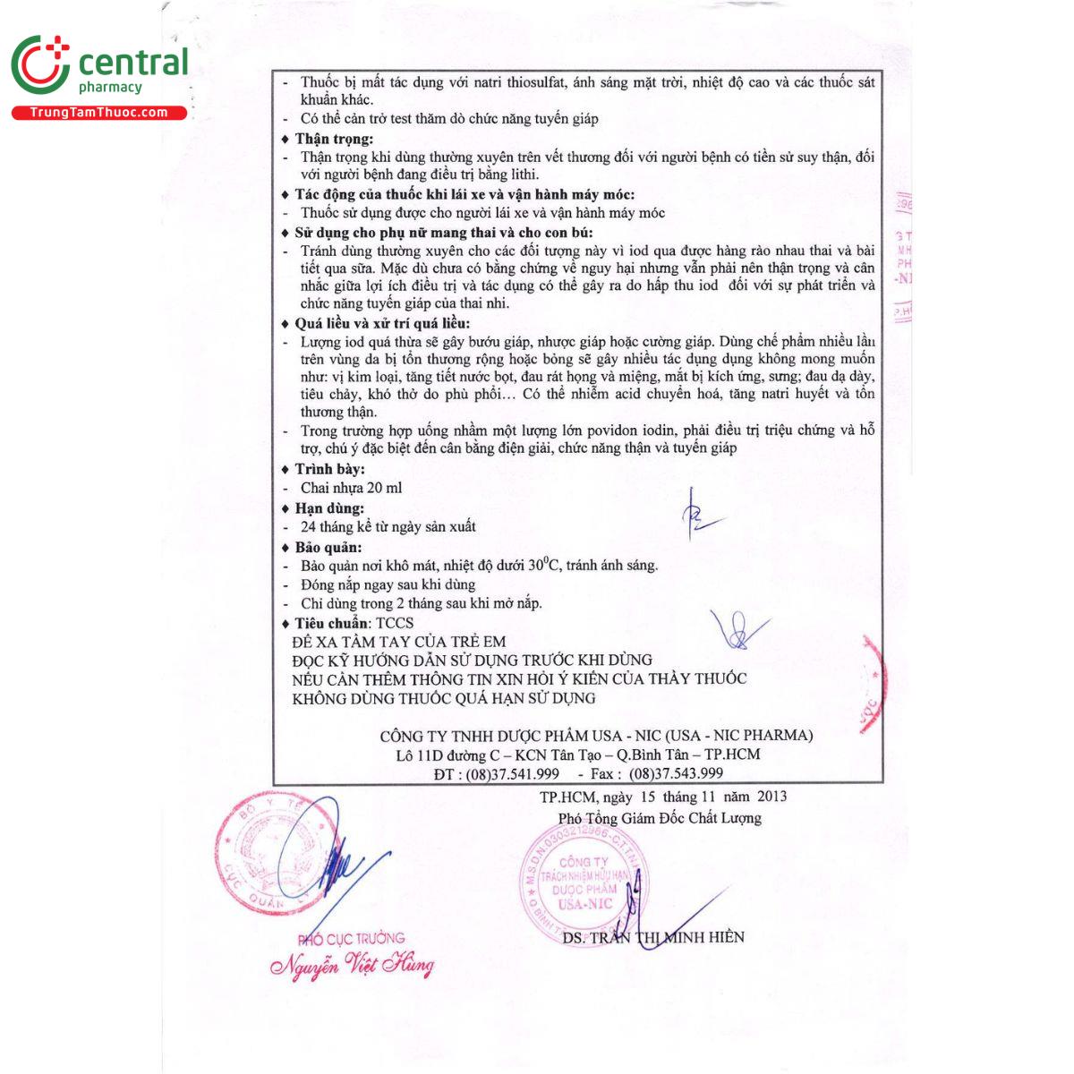 thuoc povidon iodin 10 usa nic pharma 6 N5011 thuoc povidon iodin 10 usa nic pharma 6 N5011