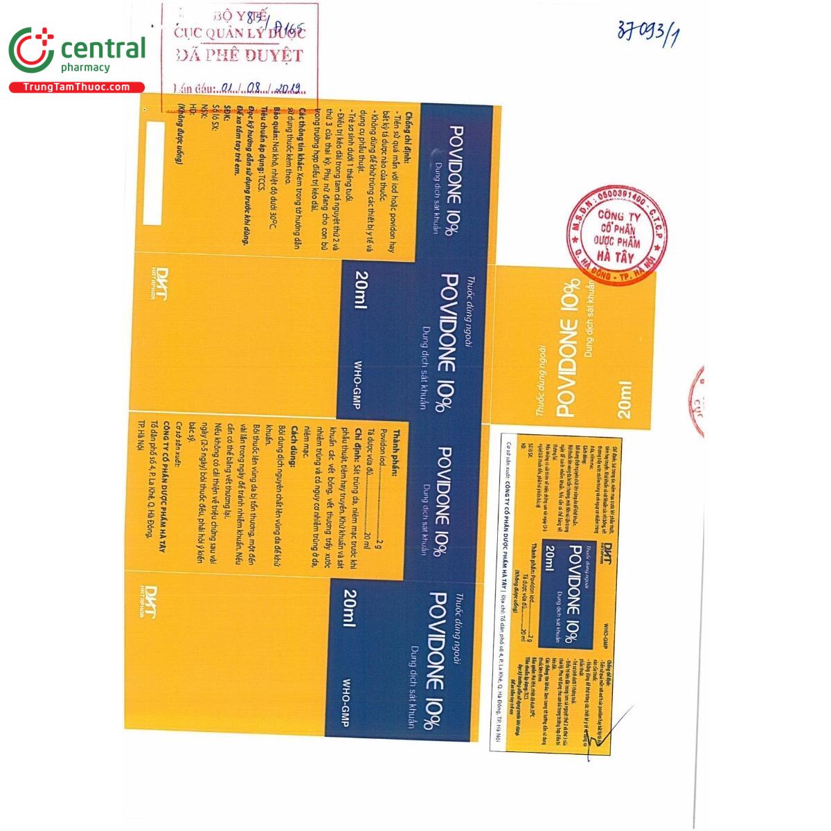 thuoc povidone 10 hataphar 2 P6601 thuoc povidone 10 hataphar 2 P6601