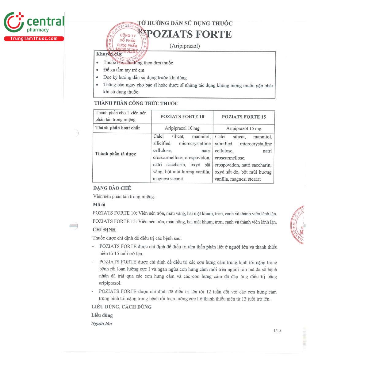 thuoc poziats forte 10 4 O5388
