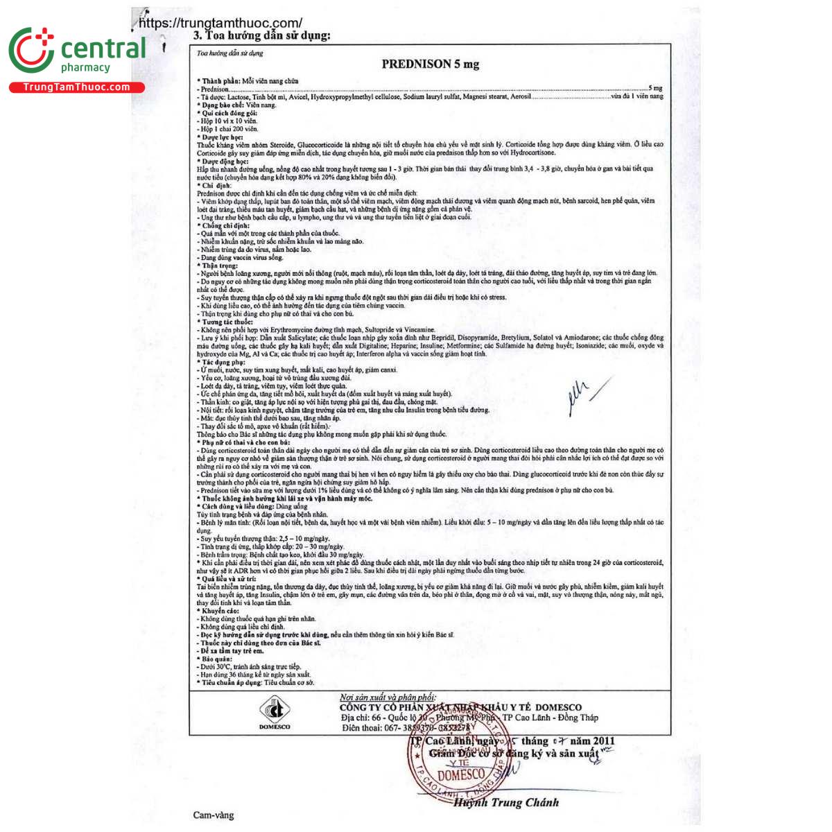 thuoc prednison 5mg domesco vien nang 4 J3403
