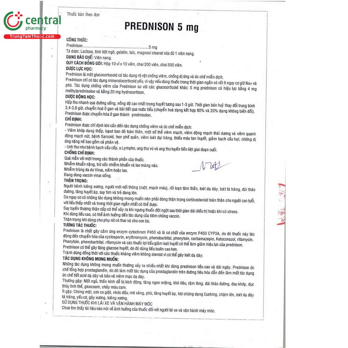 thuoc prednison 5mg duoc dong nai 5 B0157 thuoc prednison 5mg duoc dong nai 5 B0157