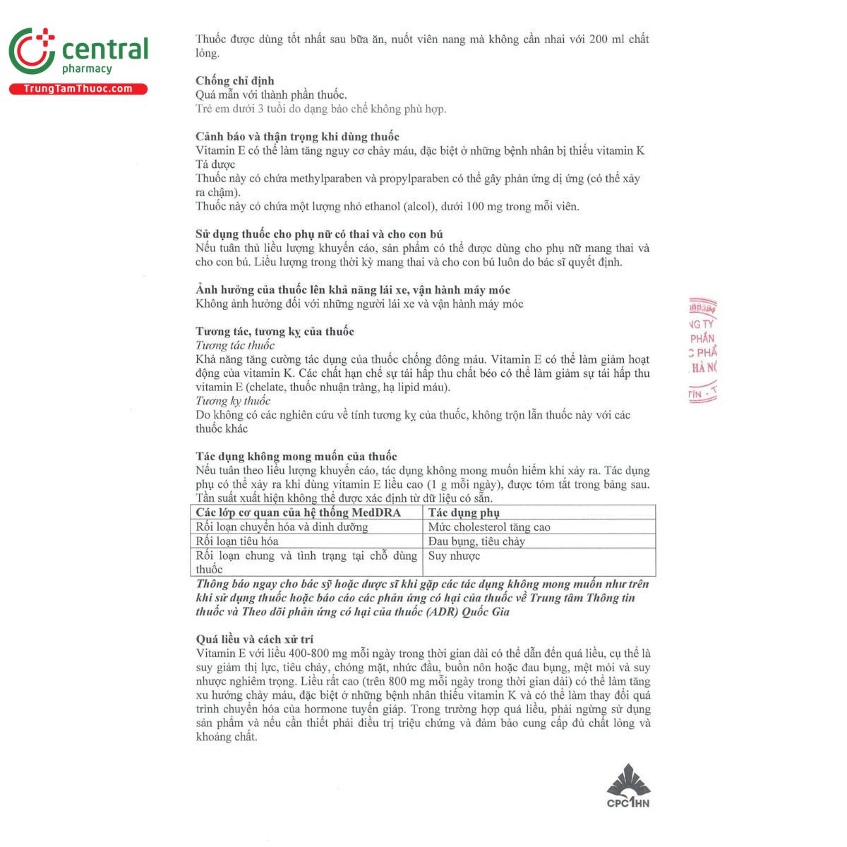 thuoc premivite 400iu 10 B0860