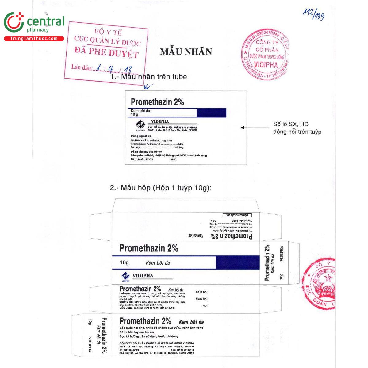 thuoc promethazin 2 vidipha 5 F2782 thuoc promethazin 2 vidipha 5 F2782