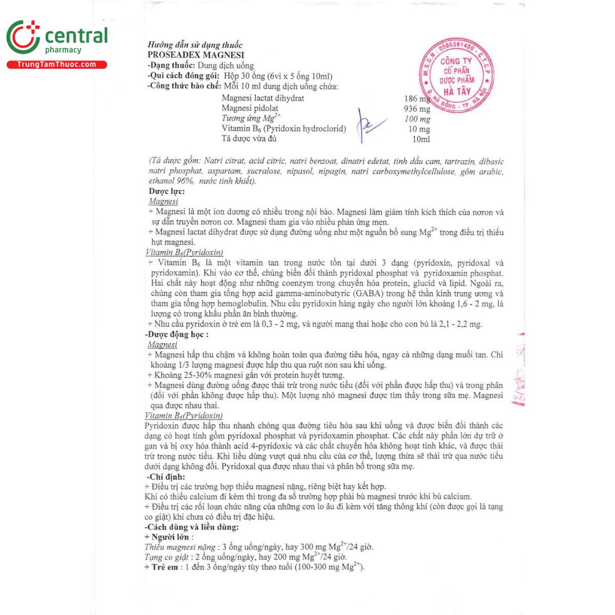 thuoc proseadex magnesi 3 U8658 thuoc proseadex magnesi 3 U8658