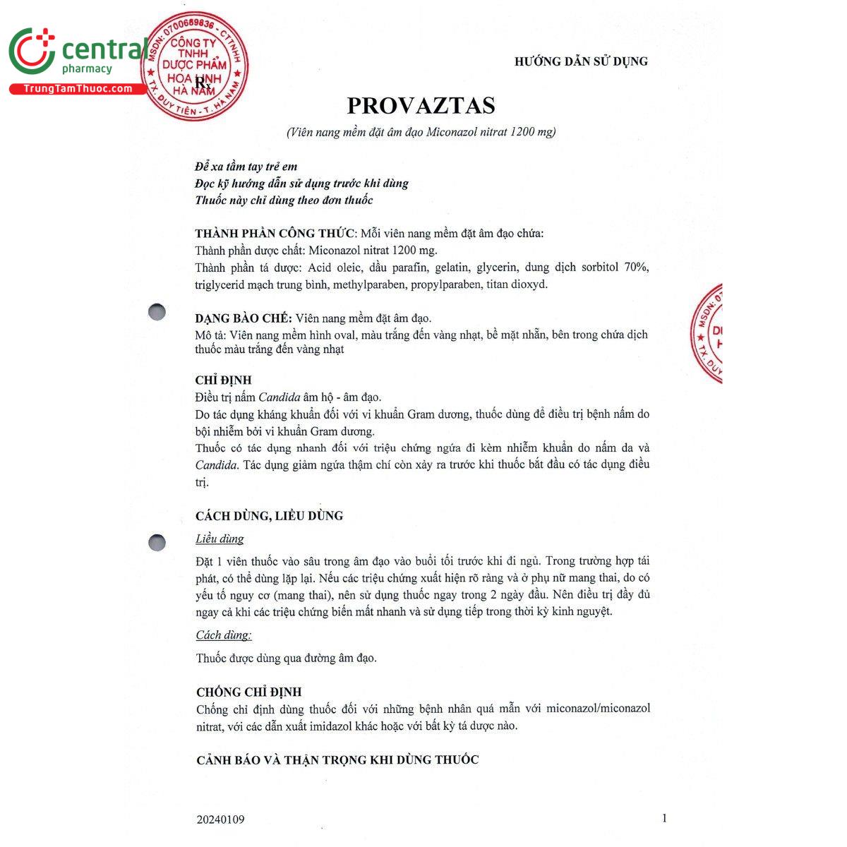 thuoc provaztas 1200mg 5 G2355 thuoc provaztas 1200mg 5 G2355