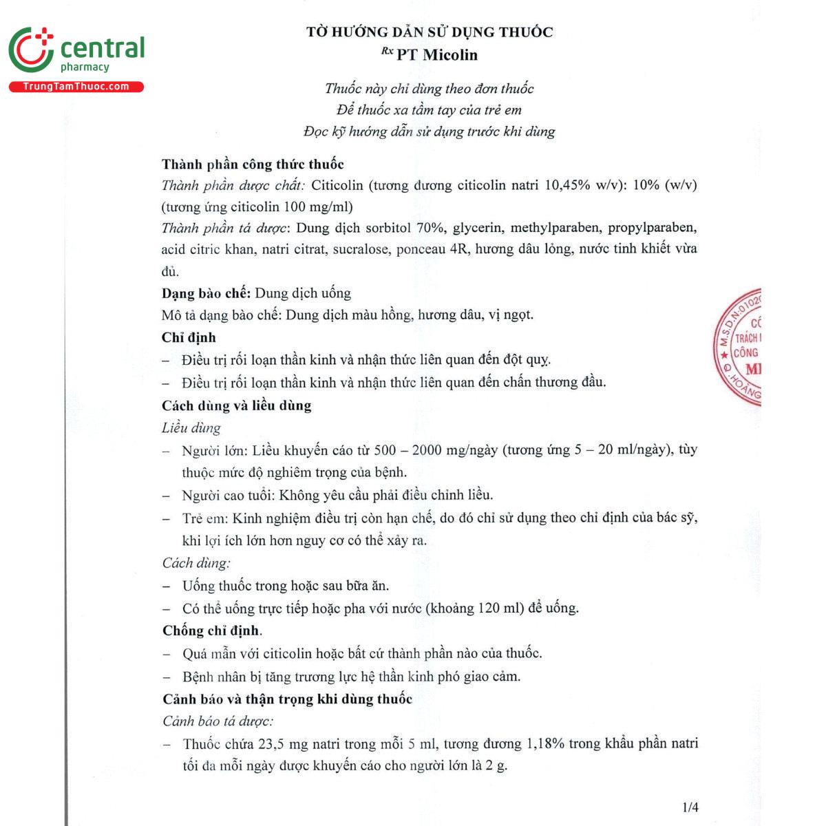 thuoc pt micolin 100mg ml 5 U8265