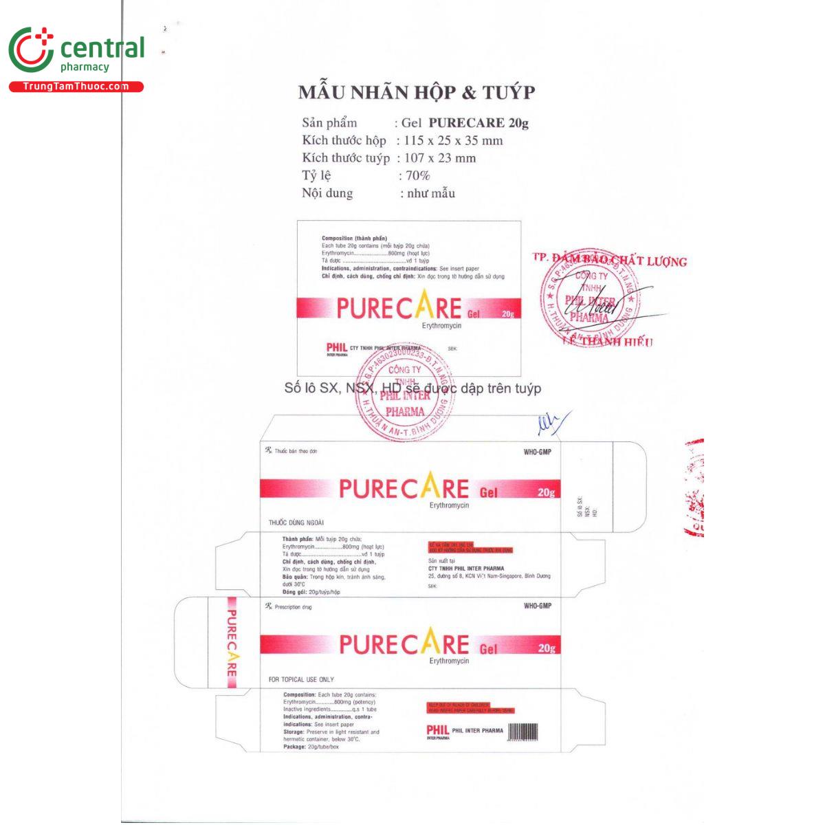 thuoc purecare 400mg 10g 3 J3820 thuoc purecare 400mg 10g 3 J3820