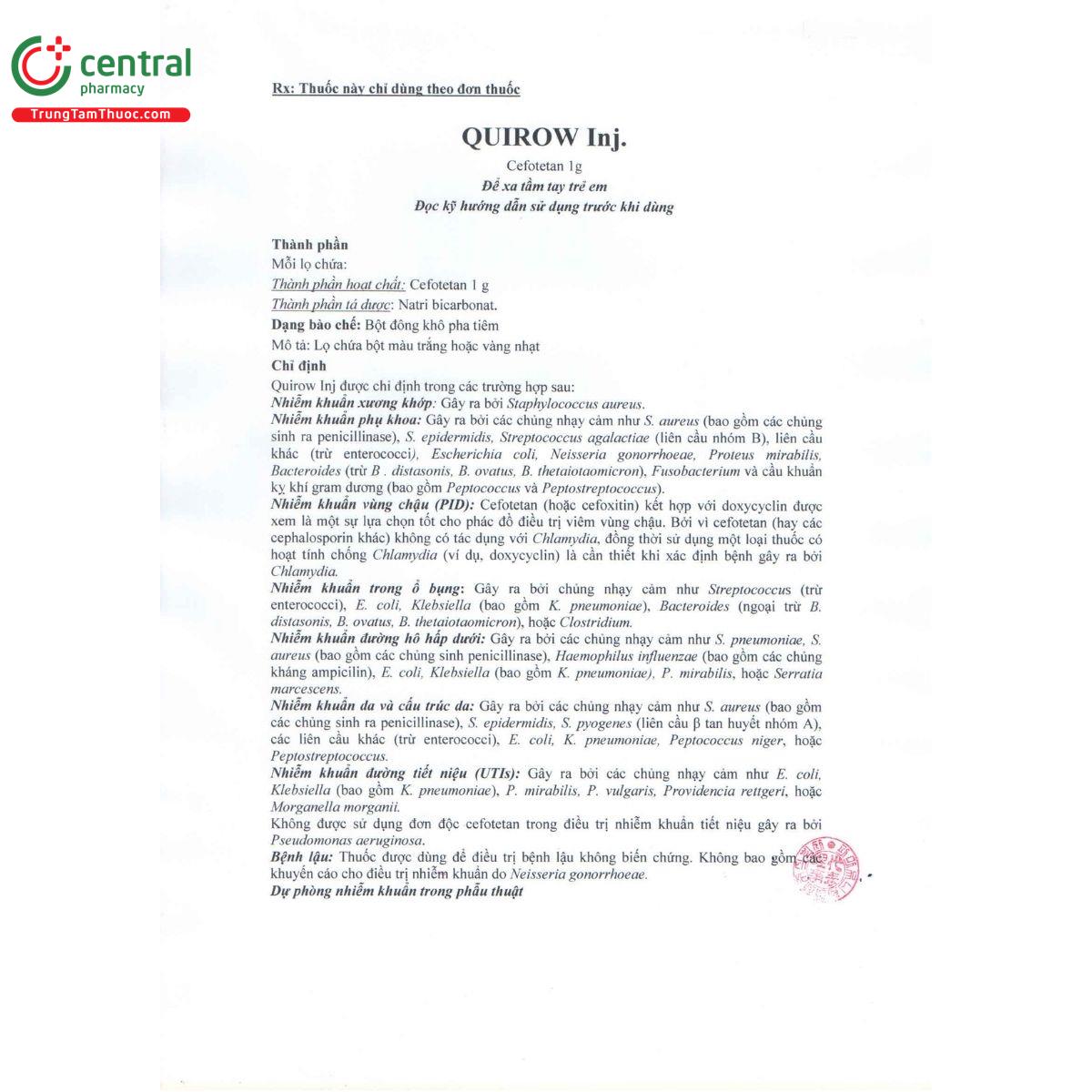 thuoc quirow inj 1g 4 D1472
